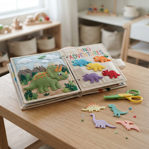 Dinosaur quiet books for kids